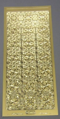 Stickerbogen 10 x 23 cm Viereck Ornamente gold