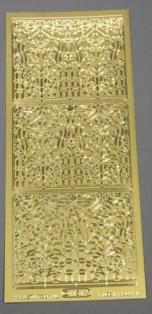 Stickerbogen 10 x 23 cm Indische Panele gold