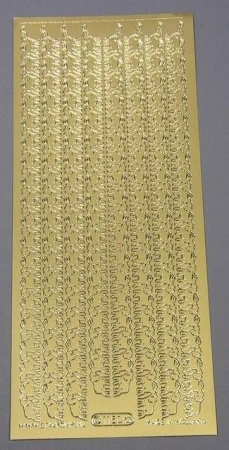 Stickerbogen 10 x 23 cm Indien Deko Bordüre gold