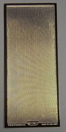 Stickerbogen 10 x 23 cm Schmale Streifen schwarz-gold
