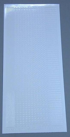 Stickerbogen 10 x 23 cm Rand Welle weiss