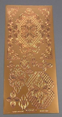 Stickerbogen 10 x 23 cm Ornamente bronze