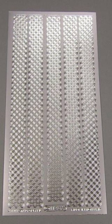 Stickerbogen 10 x 23 cm Lochband silber