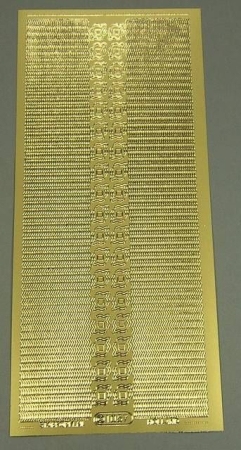 Stickerbogen 10 x 23 cm Ränder gold