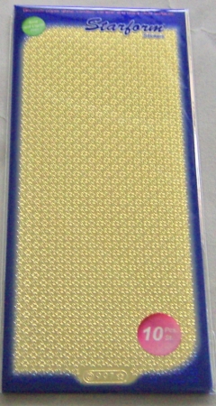 Le Suh Stickerbogen 10 x 23 cm Weihnachtsrand Sterne gold