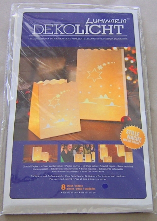 Efco Lichttüte Weihnachtsstern weiss Mix 26 x 15 x 9 cm + 16 x 11 x 11 cm