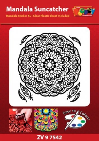 Mandala Stickerbogen XL Suncatcher 02