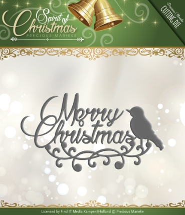 Precious Marieke Die / Stanzschablone Spirit of Christmas Merry Christmas