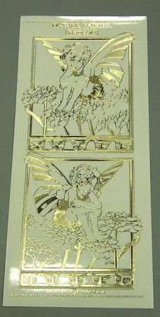 Match It Sticker Flower Fairies transparent Candytuft gold