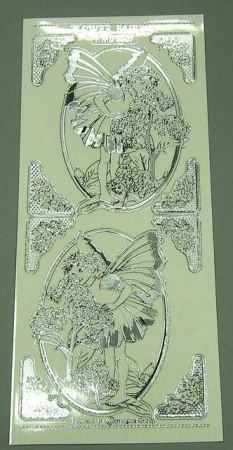 Match It Sticker Flower Fairies transparent Heliotrope silbe