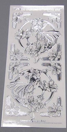 Match It Sticker Flower Fairies transparent Mallow silber