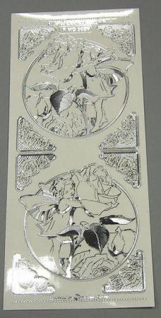 Match It Sticker Flower Fairies transparent Rose silber