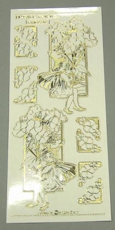Match It Sticker Flower Fairies transparent Seringe gold