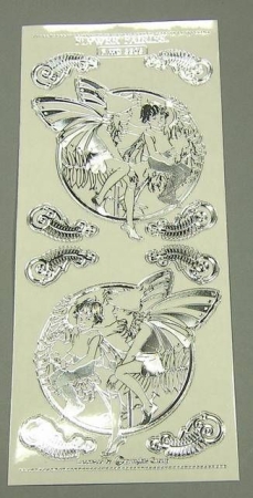 Match It Sticker Flower Fairies transparent Vetch silber