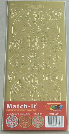 Match-It Sticker Tulpen mandala gold