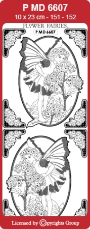 Preview: MD Sticker transparent Flower Fairies Heliotrope silber