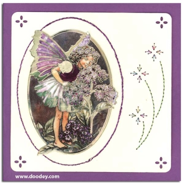 Preview: MD Sticker transparent Flower Fairies Heliotrope silber