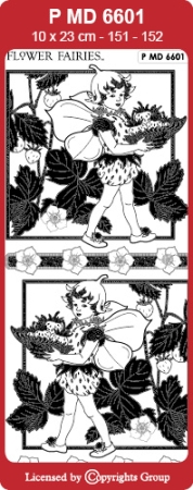 Preview: MD Sticker transparent Flower Fairies Strawberry silber
