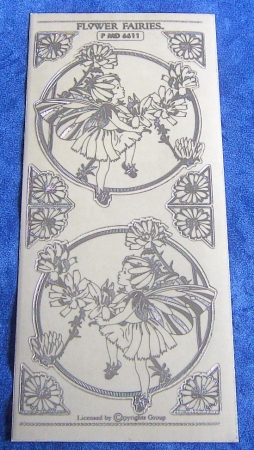 MD Sticker transparent Flower Fairies Chicory silber