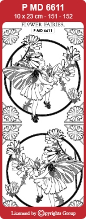 Preview: MD Sticker transparent Flower Fairies Chicory silber