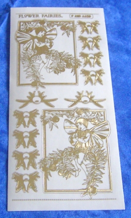 MD Sticker transparent Flower Fairies Yew gold