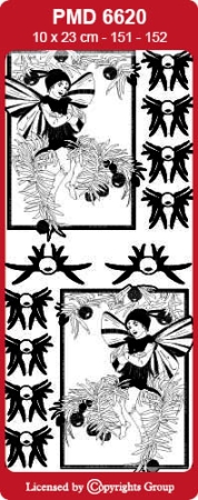 Preview: MD Sticker transparent Flower Fairies Yew gold