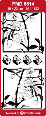 Preview: MD Sticker transparent Flower Fairies Spindleberry gold
