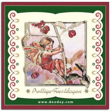Preview: MD Sticker transparent Flower Fairies Spindleberry gold