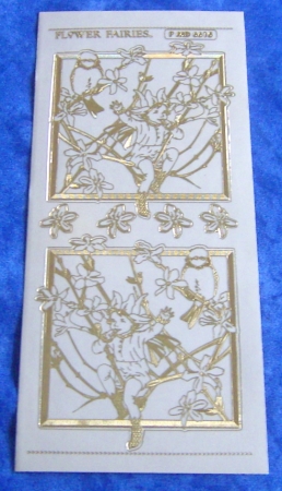 MD Sticker transparent Flower Fairies Winter Jasmine gold