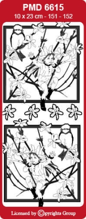 Preview: MD Sticker transparent Flower Fairies Winter Jasmine gold