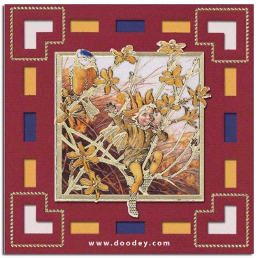 Preview: MD Sticker transparent Flower Fairies Winter Jasmine gold