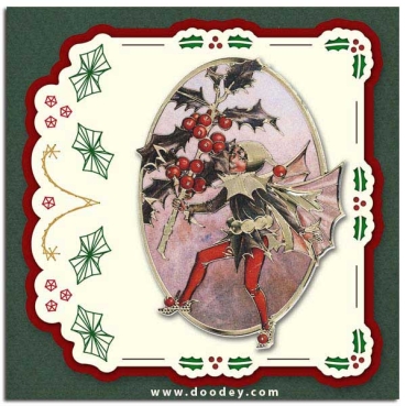 Preview: MD Sticker transparent Flower Fairies Holly gold
