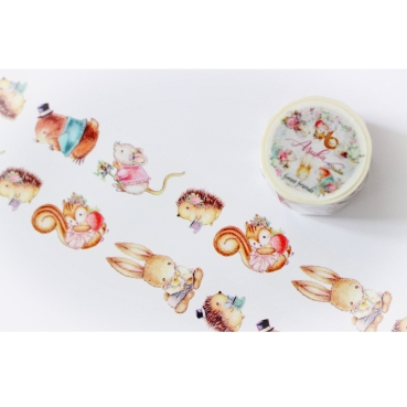 Memory Place Forest Friends Characters Washi Tape 25 mm