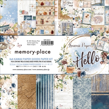 Memory Place Kawaii Papier Goods Kit Hello 6 x 6 Inch Paper Pack