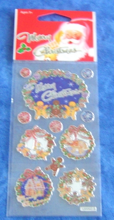 Weihnachtssticker auf transparentem Bogen