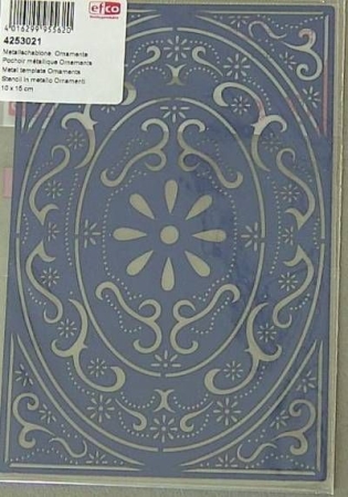 Metallschablone 10 cm x 15 cm Ornamente