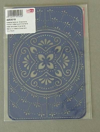Metallschablone 10 cm x 15 cm Ornamente