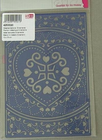 Metallschablone 10 cm x 15 cm Ornamente