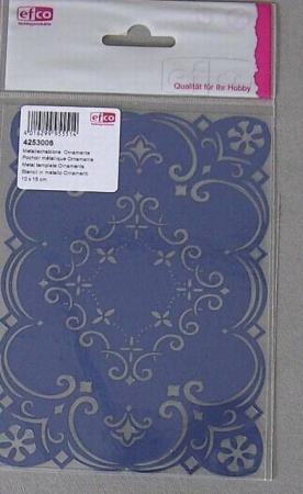 Metallschablone 10 cm x 15 cm Ornamente