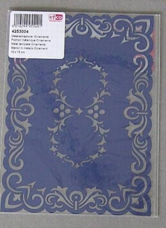 Metallschablone 10 cm x 15 cm Ornamente