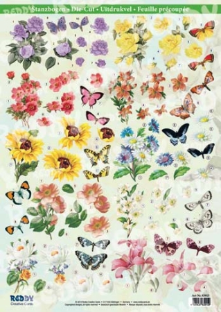 Reddy Cards 3D Stanzbogen Mini Blumen II