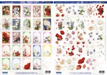 Reddy Cards 3D Stanzbogenset Blumen-Miniaturen