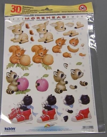 3D Stanzbogen Waldtiere und Katzen