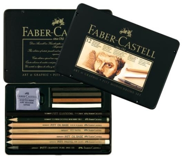 Eberhard Faber Set Pitt Monochrome 12 er Metalletui