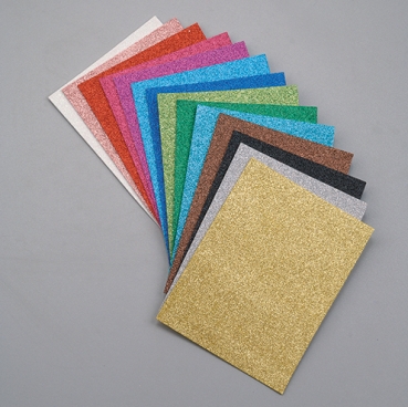 Preview: Moosgummiplatte Glitter 200 x 300 x 2 mm silber