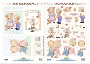 Reddy Cards 3D Stanzbogen Moreheads zu zweit