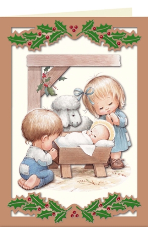 Preview: Reddy Cards 3D Stanzbogen Moreheads an der Krippe