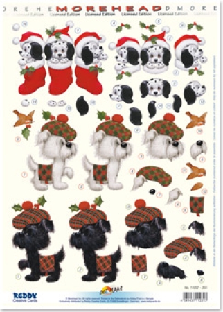 3D Stanzbogen Moreheads Hunde