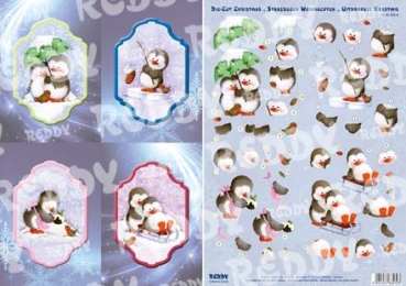Reddy 3D Stanzbogen-Set Weihnachten 2013 Pinguine
