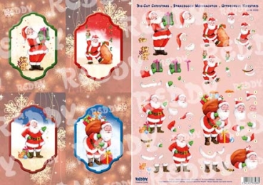 Reddy 3D Stanzbogen-Set Weihnachten 2013 Weihnachtsmänner